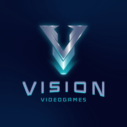 Streaming Channel Logo Generator Featuring a Futuristic Metallic Letter