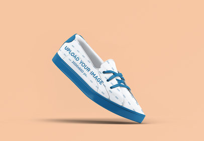 Mockup of an Angled Shoe on a Flat Surface 