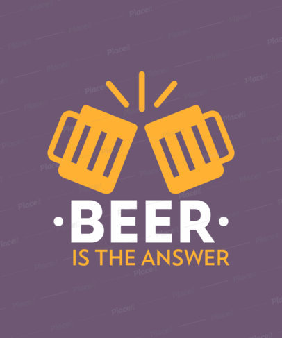 T-Shirt Design Maker Featuring Simple Beer 571-el1