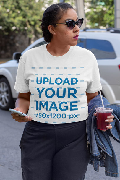 Mockup of a Woman in an Athleisure Look Wearing a Crop Top 