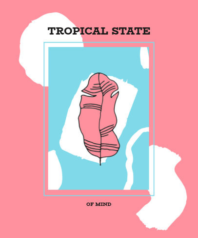 Summer Style T-Shirt Design Maker with a Leaf Illustration