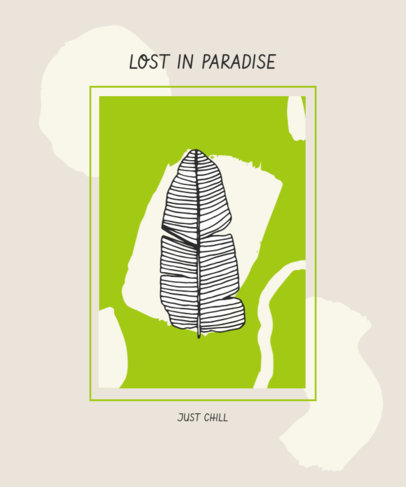 Beach-Style T-Shirt Design Generator Featuring a Palm Leaf