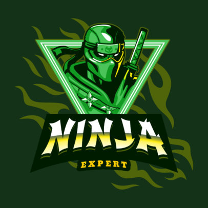 Logo Creator Featuring a Masked Ninja Character