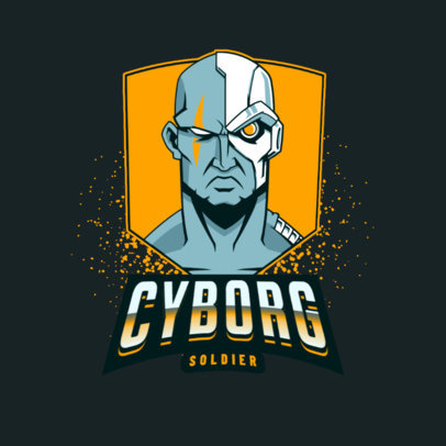 Gaming Logo Generator With an Evil Cyborg Clipart 