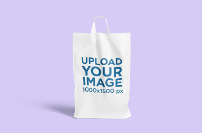 Mockup Featuring a Plastic Bag Placed Against a Customizable Background 3469-el1