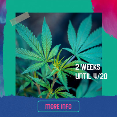 Colorful 420-Themed Ad Banner Design Template