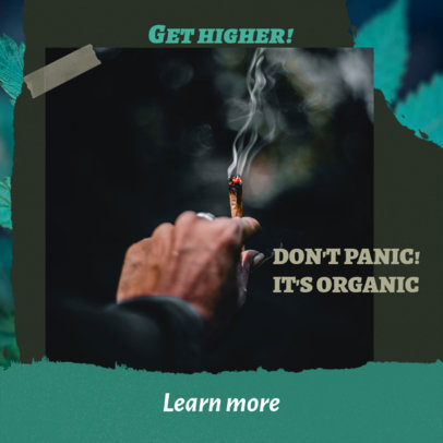 420 Banner Creator with an It's Organic Quote