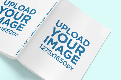 Mockup of Magazine Placed Face-Down on a Customizable Surface