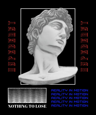 T-Shirt Design Template Featuring Internet Culture Graphics 2398