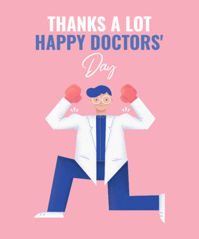 T-Shirt Design Template for a National Doctor's Day Celebration