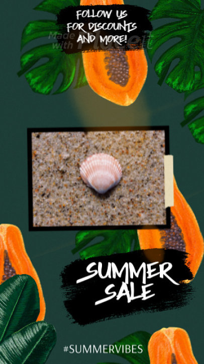 Instagram Story Video Maker Featuring Animated Tropical Fruit Graphics 839
