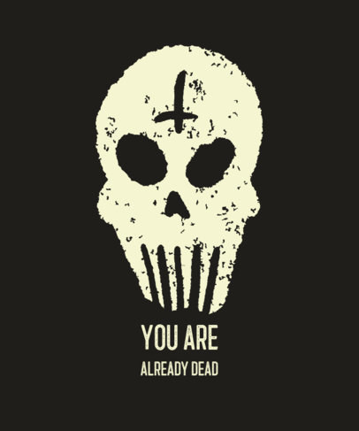 T-Shirt Design Featuring Tough Skull Graphics 722-el1