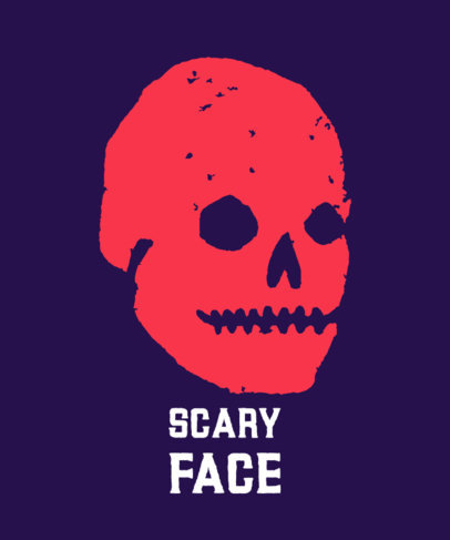 T-Shirt Design Creator Featuring a Stencil-Like Creepy Face 722a-el1