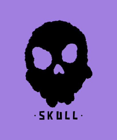 Stencil-Styled T-Shirt Design Maker with a Skull Clipart 722b-el1