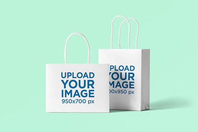 Mockup Featuring Two Different Size Gift Bags 3481-el1
