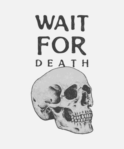 T-Shirt Design Maker with a Fatalistic Skull 716b-el1