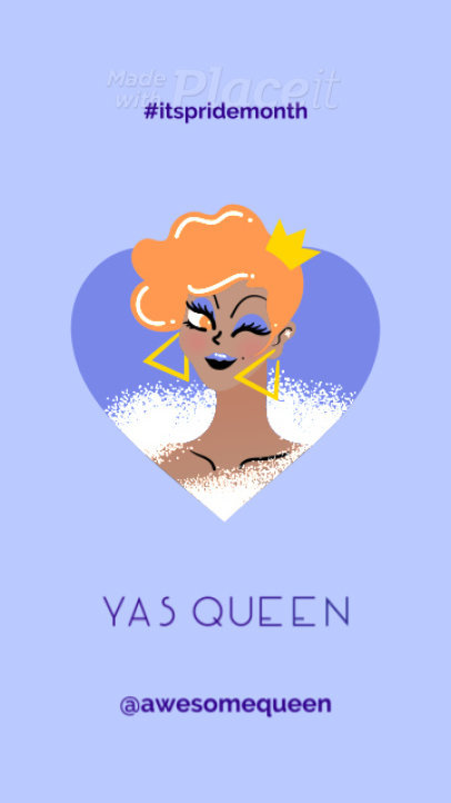 Instagram Story Video Maker for the Pride Month Featuring an Animated Character