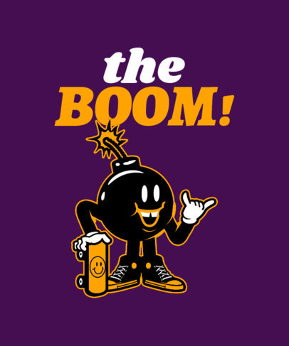 Streetwear T-Shirt Design Maker with a Bomb Cartoon