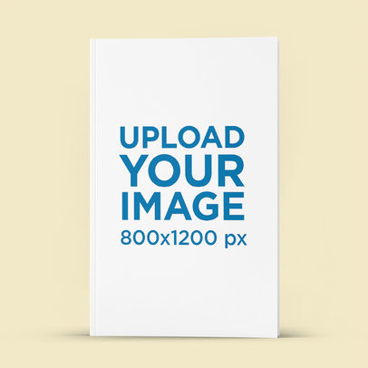 Minimalistic Mockup of a Paperback Book in a Customizable Setting