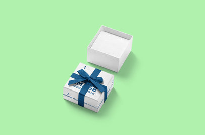 Mockup of an Open Gift Box