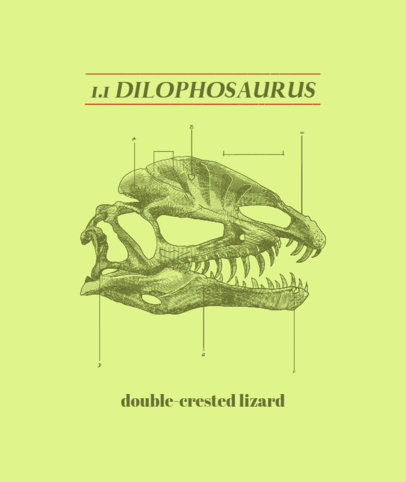 Tote Bag Design Generator with a Dinosaur Skull Drawing