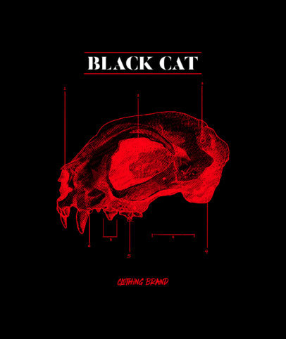 Tote Bag Design Maker Featuring a Black Cat Skull