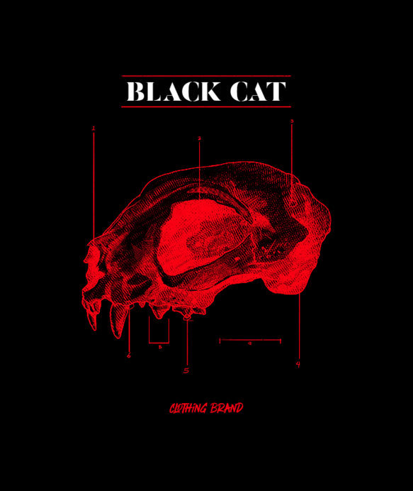 Tote Bag Design Maker Featuring a Black Cat Skull