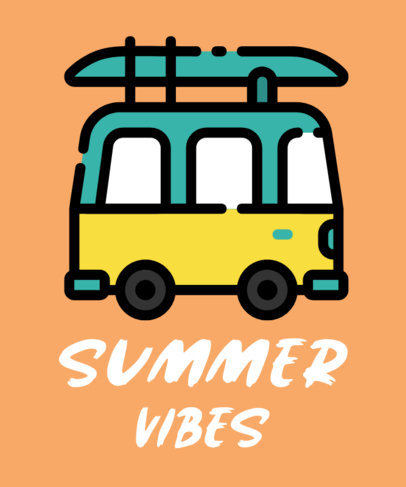 T-Shirt Design Maker Featuring Summer Graphics