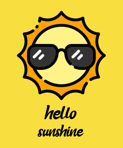 Summer-Themed T-Shirt Design Generator With a Cool Sun Clipart 