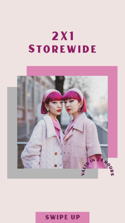 Minimalist Instagram Story Maker for a Promotion of a Trendy Brand