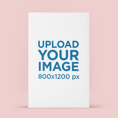 Minimal Mockup of a Paperback Book Featuring a Plain Color Background 3434-el1