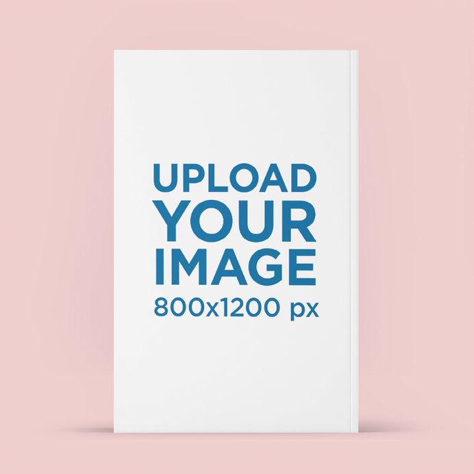 Minimal Mockup of a Paperback Book Featuring a Plain Color Background 