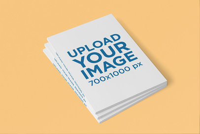 Mockup of a Small Pile of Magazines on a Plain Surface