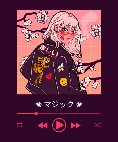 Trendy T-Shirt Design Maker Featuring Anime-Styled Female Characters 2395 