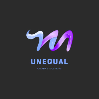 Tridimensional Logo Maker with an Abstract Letter