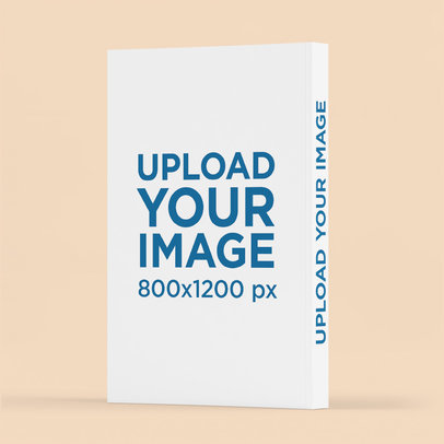 Mockup Featuring the Back of a Paperback Book Against a Plain Backdrop