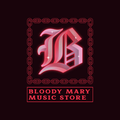 Minimalist Logo Maker for a Music Store Featuring a Gothic Typeface 3085c