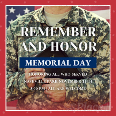Instagram Post Video Template for a Memorial Day Remembrance