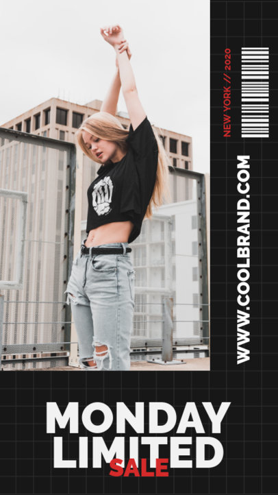 Bold Instagram Story Template for a Limited Fashion Sale 705b-el1