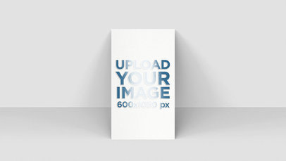 Vertical Business Card Mockup Featuring a Varnish Effect 