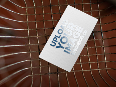 Mockup of a Business Card with a Varnished Effect 33799