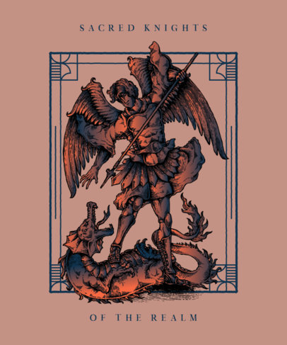 T-Shirt Design Creator Featuring an Archangel Illustration 676b-el1