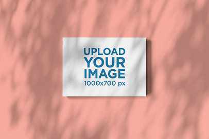 Mockup of a Horizontal Magazine Under the Shade of a Tree