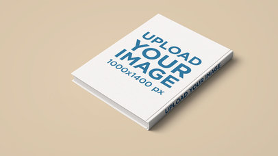 Mockup of the Back Cover of a Book on a Plain Color Surface 2428-el1