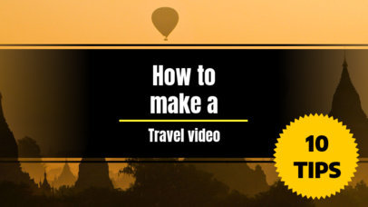 YouTube Thumbnail Maker for a Travelling Vlog