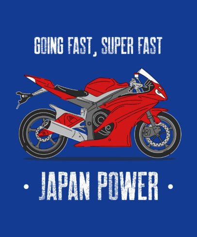 T-Shirt Design Template for Motorcycle Enthusiasts With Cool Illustrations