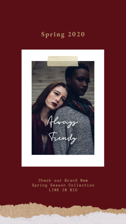 Trendy Instagram Story Template for a Clothing Brand Collection 