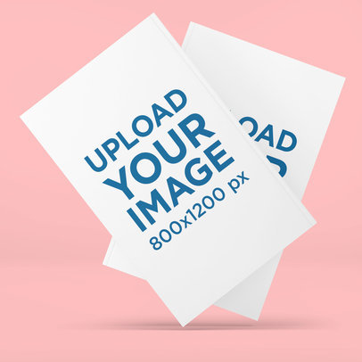 Mockup Featuring the Front and Back of a Paperback Book Against a Plain Background 