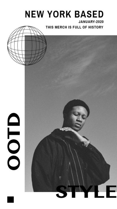 Instagram Story Maker Featuring Monochromatic Photography Styles 700-el1