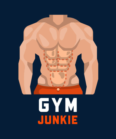 Sports T-Shirt Design Maker for Gym Junkies 710-el1